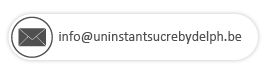 Contact par email via info@uninstantsucrebydelph.be